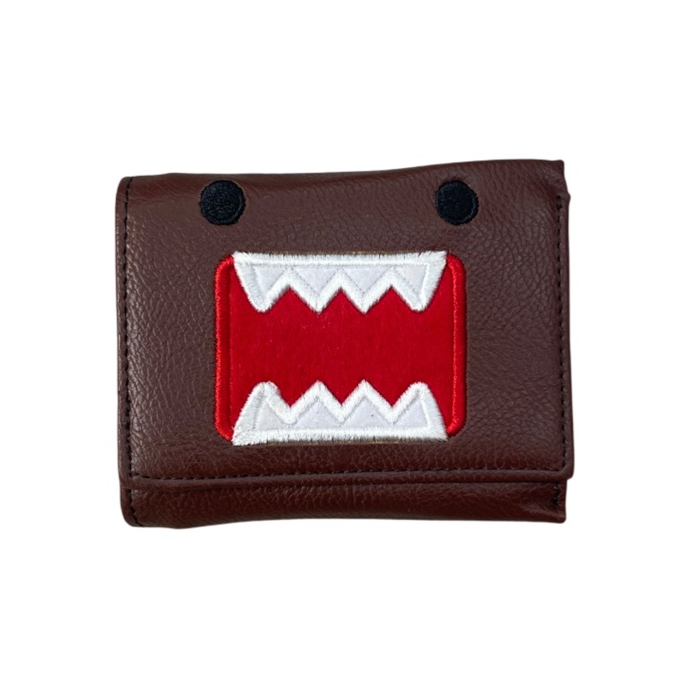 Rare Brown Domo Leather Wallet with Red Graphic
